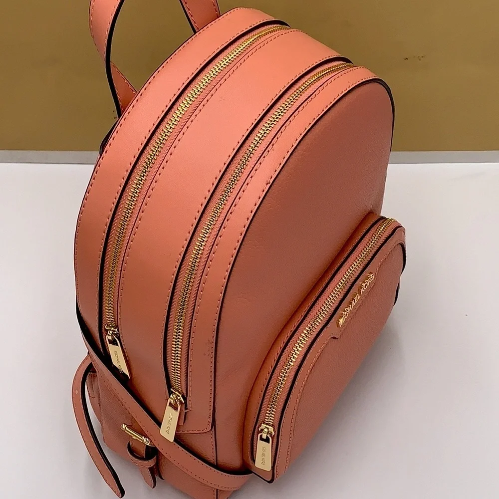 Michael Kors Jaycee Medium Zip Pocket Backpack Sherbert color